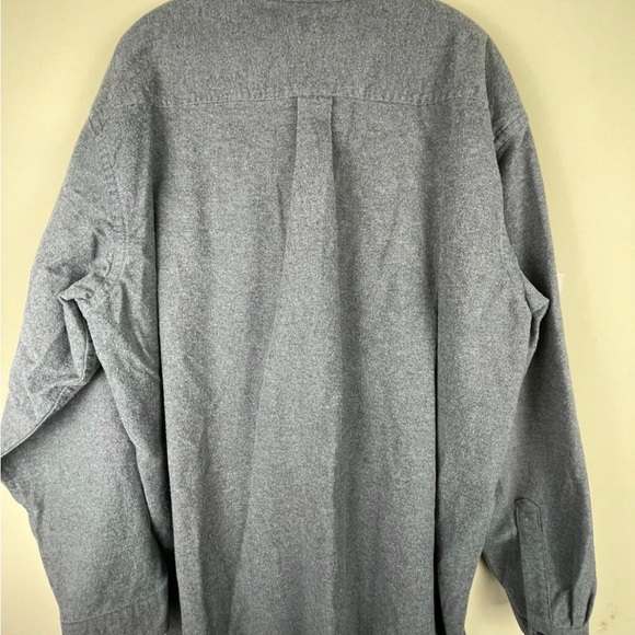LL BEAN Men's XXL-TALL Gray Heavy Button Cotton Shirt Traditional Fit 0MT04 EUC - Picture 10 of 12